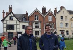 Andrew and Roger outside Erasmus Darwin
